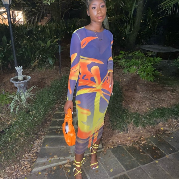 Colorful mesh dress - Picture 1 of 4